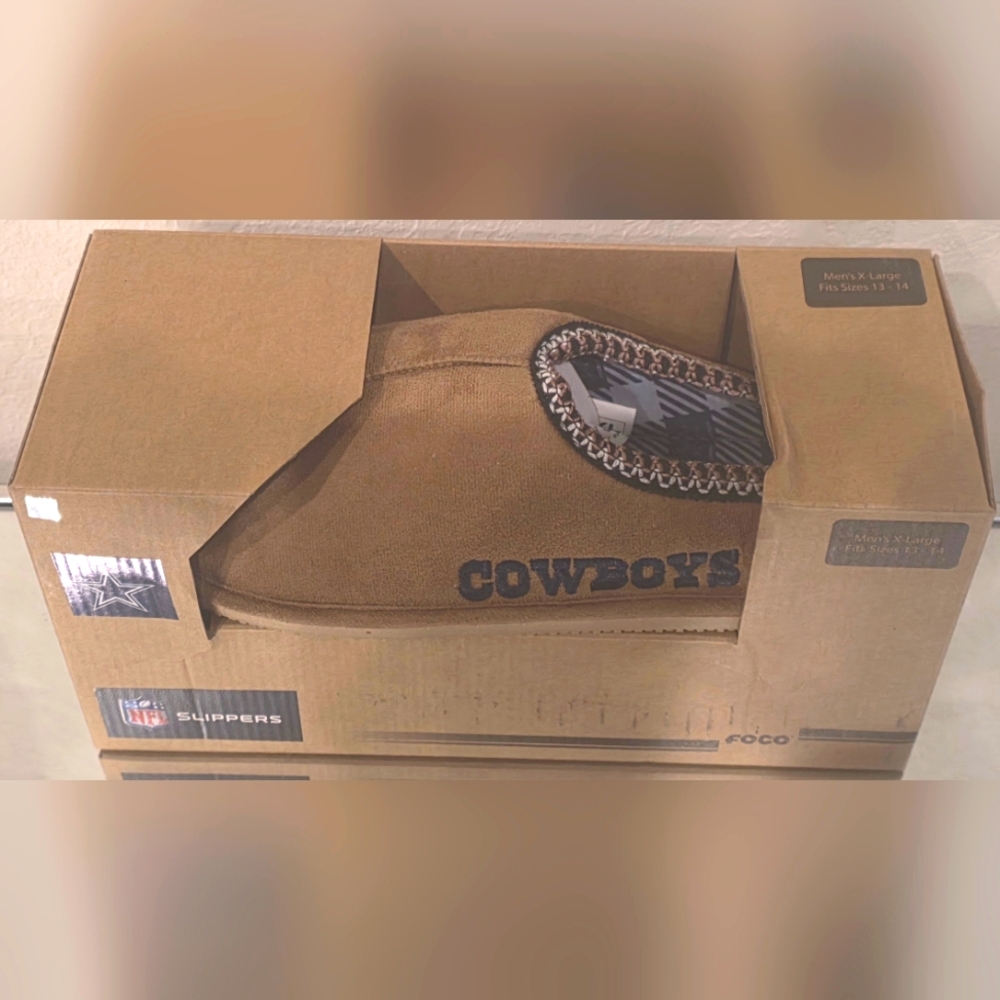 NFL Slippers with Red and Blue Logo
